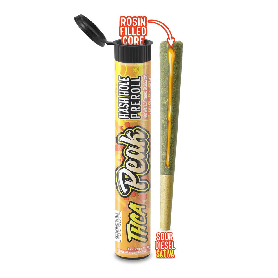 Peak THCA Hash Hole Prerolls 1.5G 1CT-SOUR DIESEI SATIVA