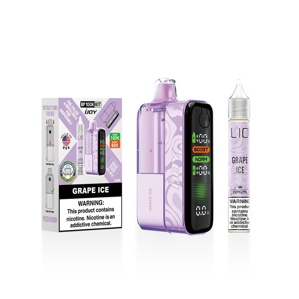 IJoy XP100K Puff Disposable Kit 15ml Bottle-Grape ice