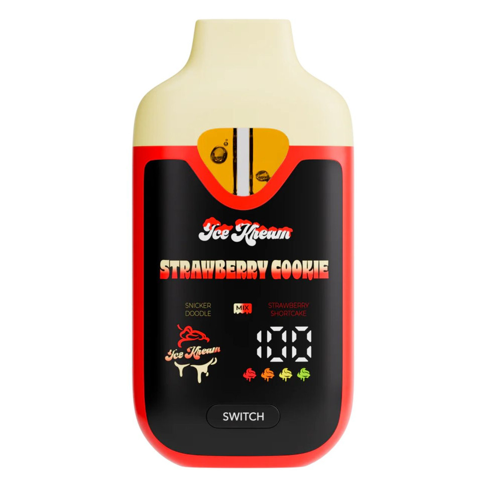 ICE KREAM Trio THCP Disposables 3.5G-Strawberry Cookie Snicker Doodle-Sativa Strawberry Shortcake-Sativa
