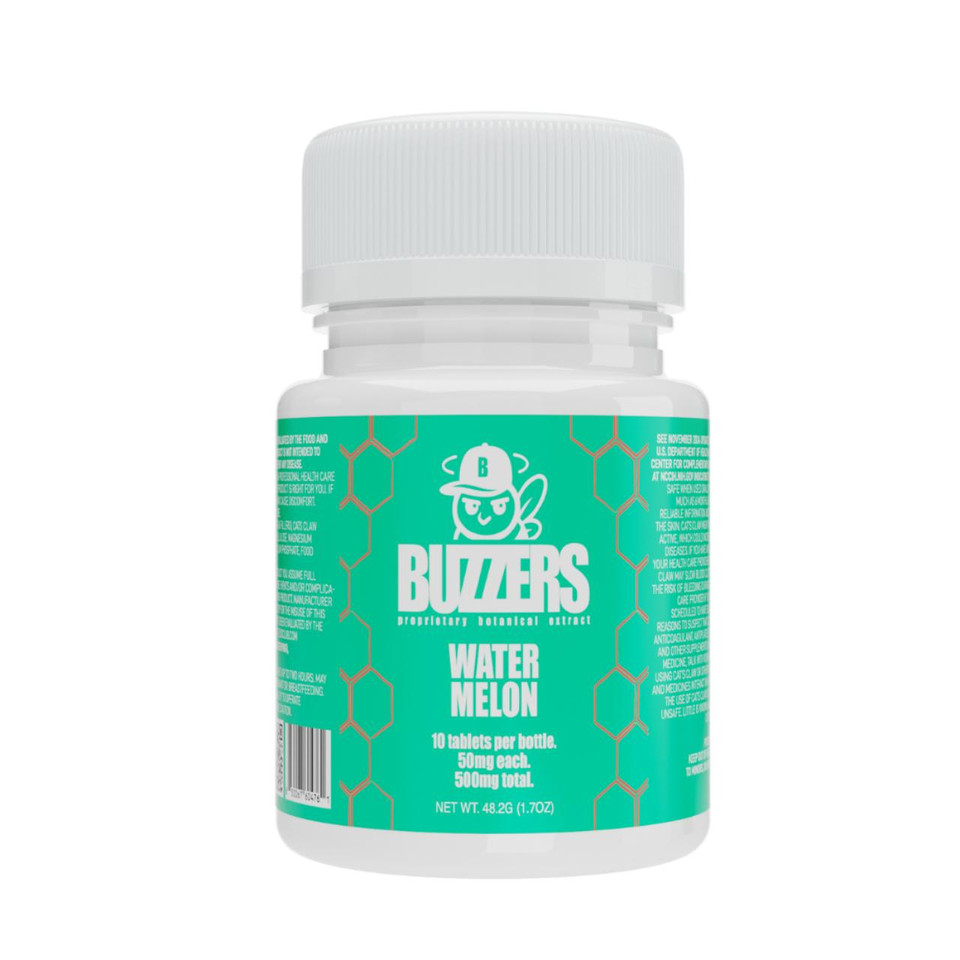 Buzzers Cats Claw Extract Bottle 500MG-10CT Watermelon