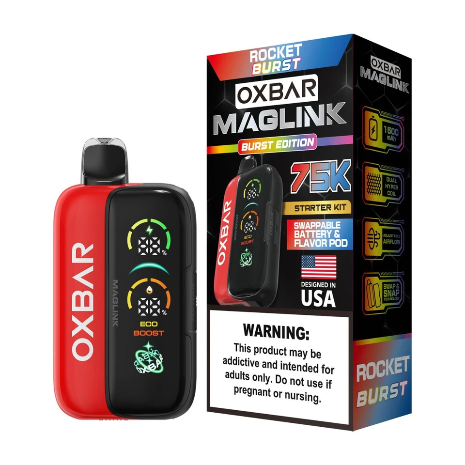 Oxbar Maglink Nixodine Kit 75K Puff Disposable Rocket Burst