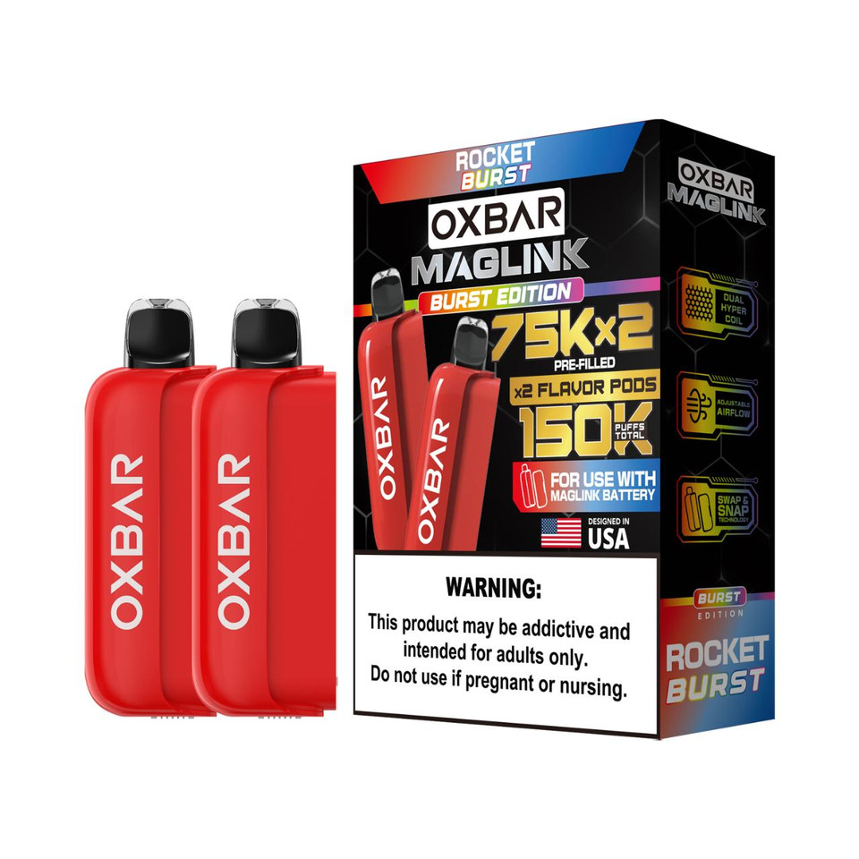 Oxbar Maglink Nixodine 75K Replacement Pod Cartridge 2PK-Rocket Burst