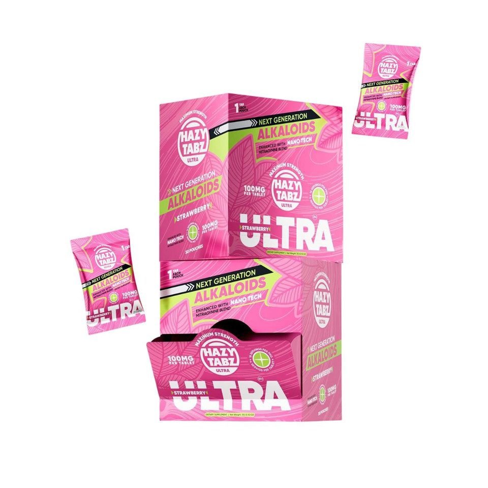 Hazy Tabz Ultra Next Gen Alkaloid Tablet 100MG-1CT Strawberry