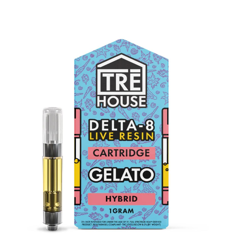 TRĒ House 1G Live Resin D8 Cartridge D8 - Gelato