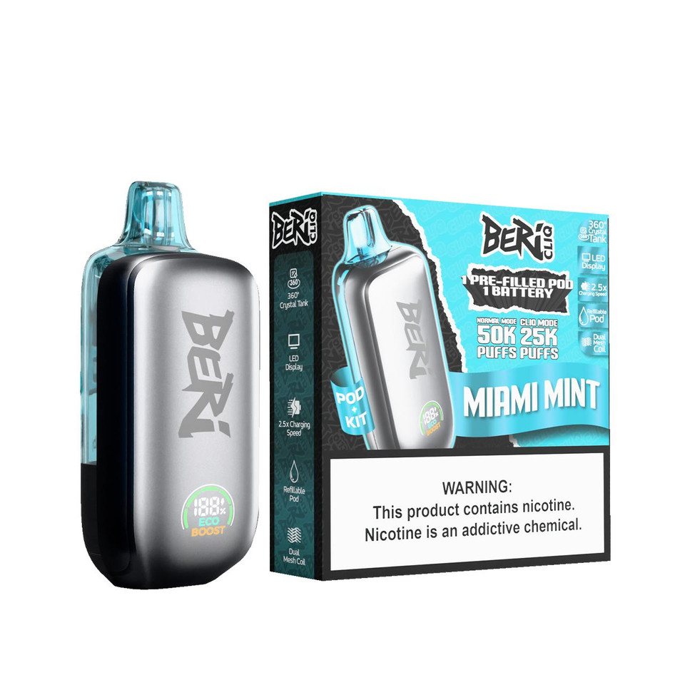 Beri Cliq 50K Puff Disposable Kit-MIAMI MINT