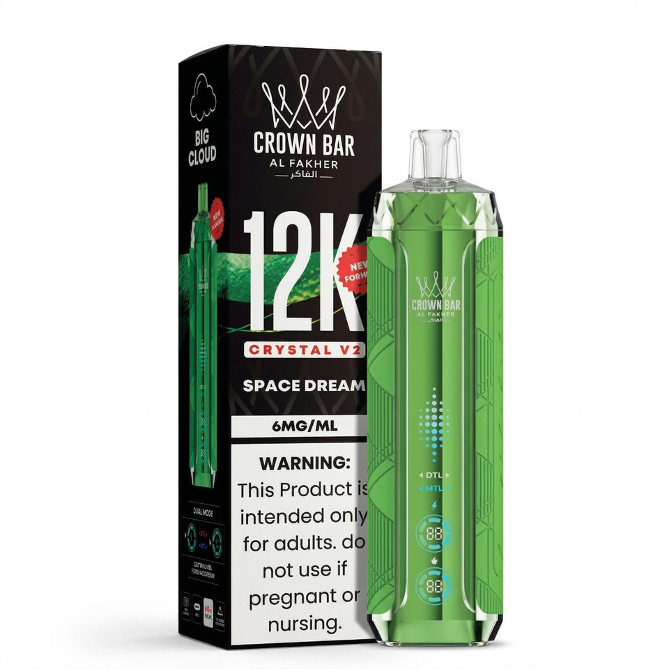 Al Fakher Crown Bar Crystal V2 12K Puff Disposable-Space Dream