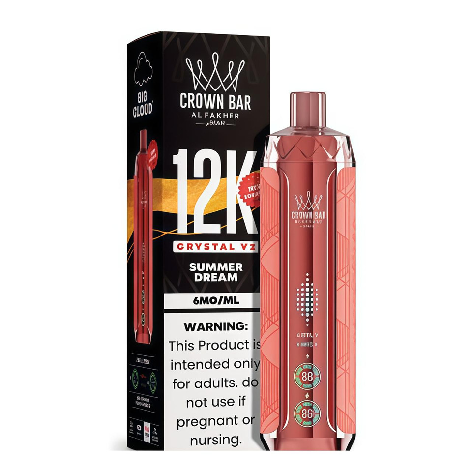 Al Fakher Crown Bar Crystal V2 12K Puff Disposable-Summer Dream
