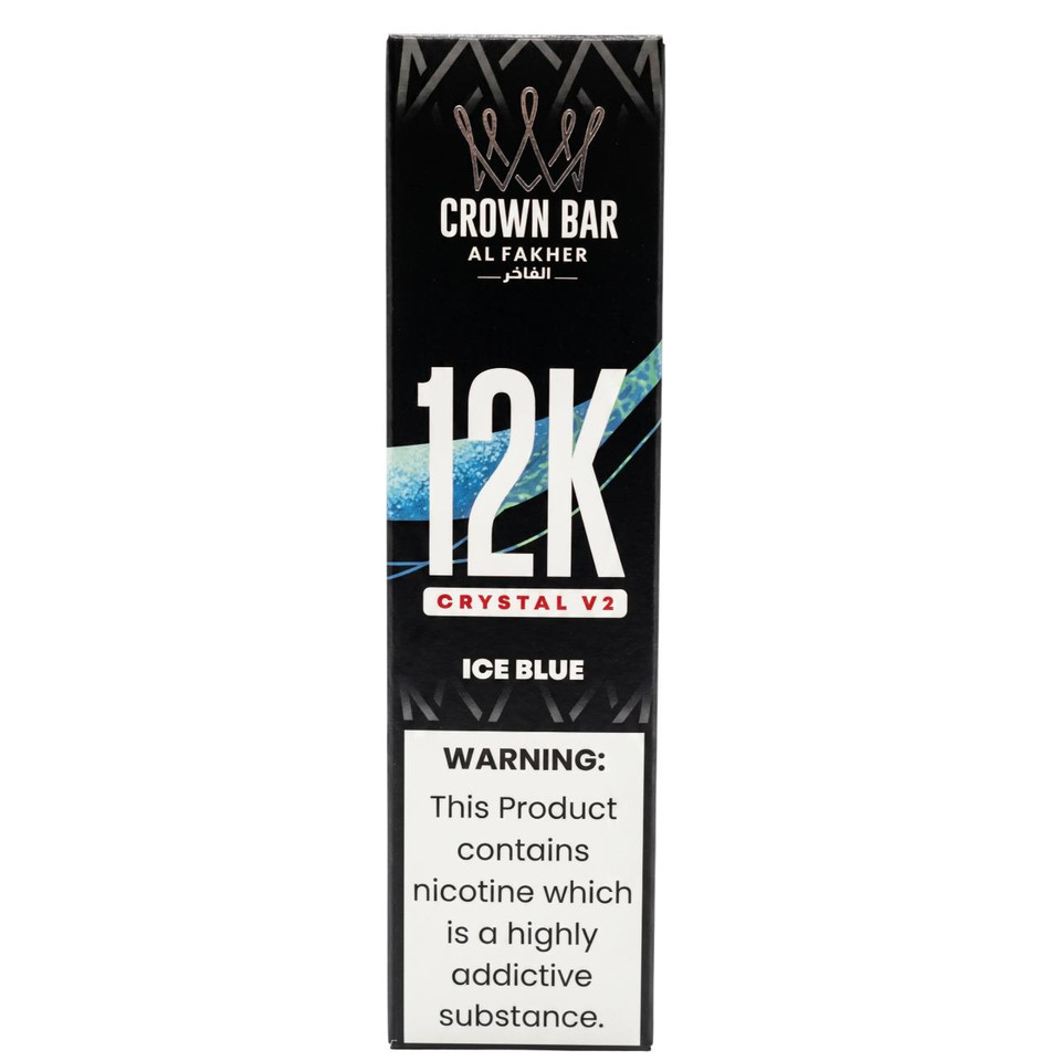 Al Fakher Crown Bar Crystal V2 12K Puff Disposable Ice Blue
