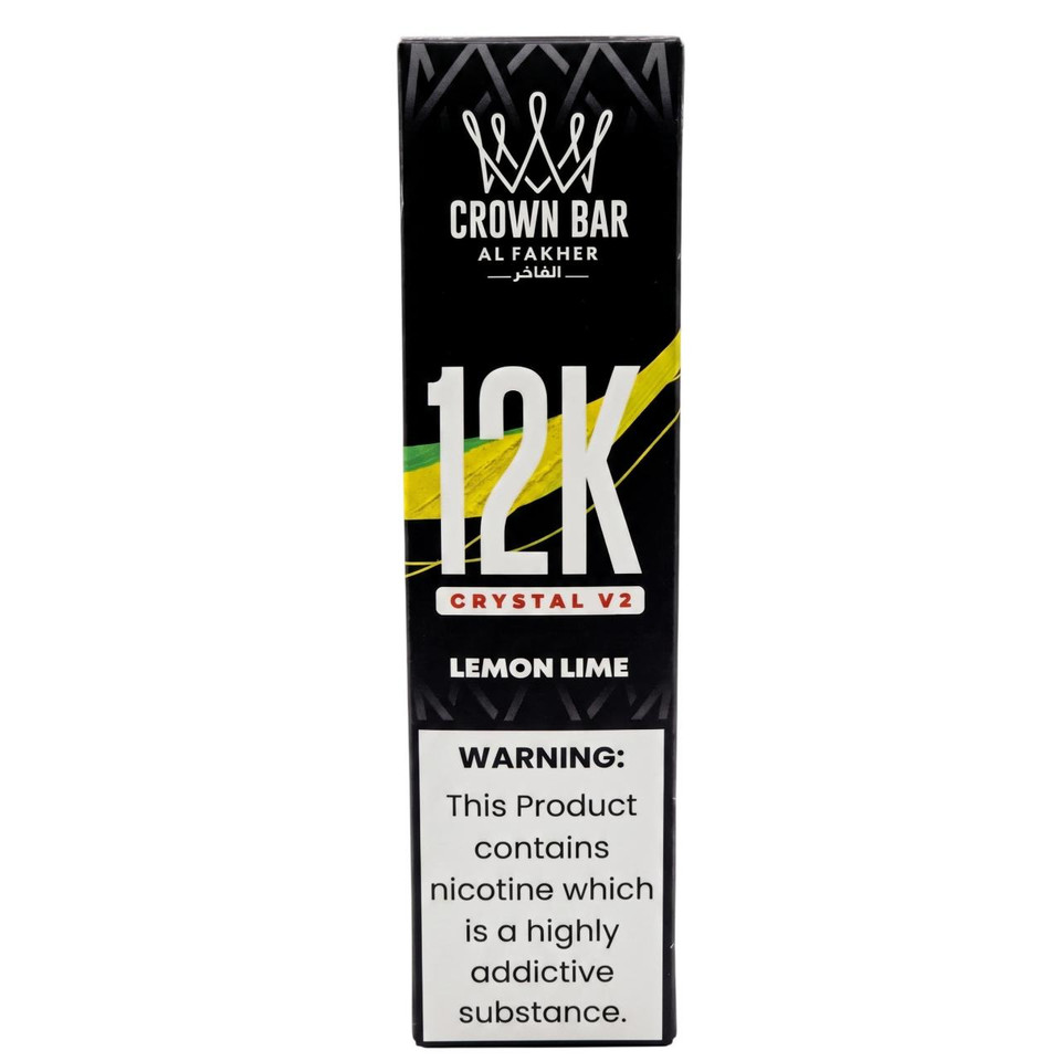 Al Fakher Crown Bar Crystal V2 12K Puff Disposable Lemon Lime