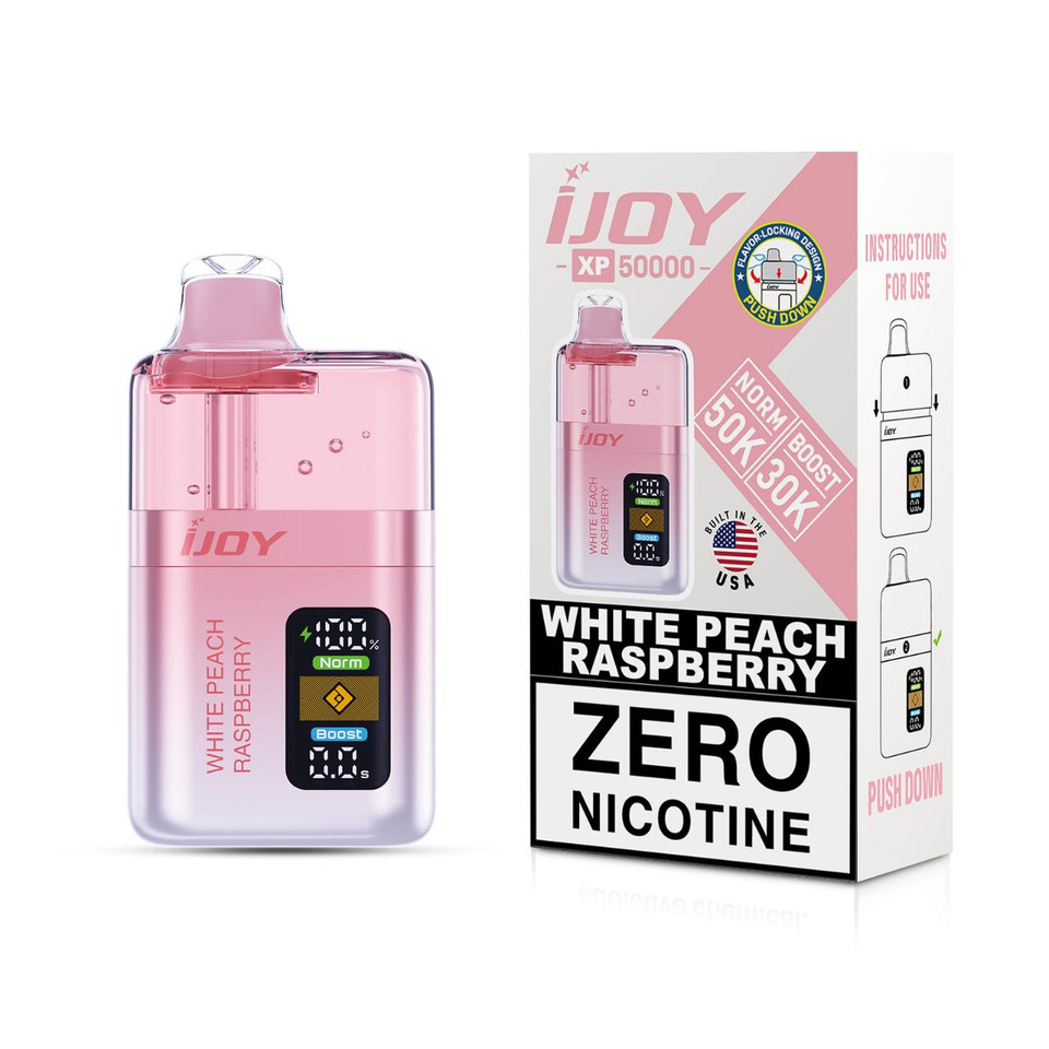 IJoy XP50000 Puff Zero Nicotine Disposable-White peach raspberry