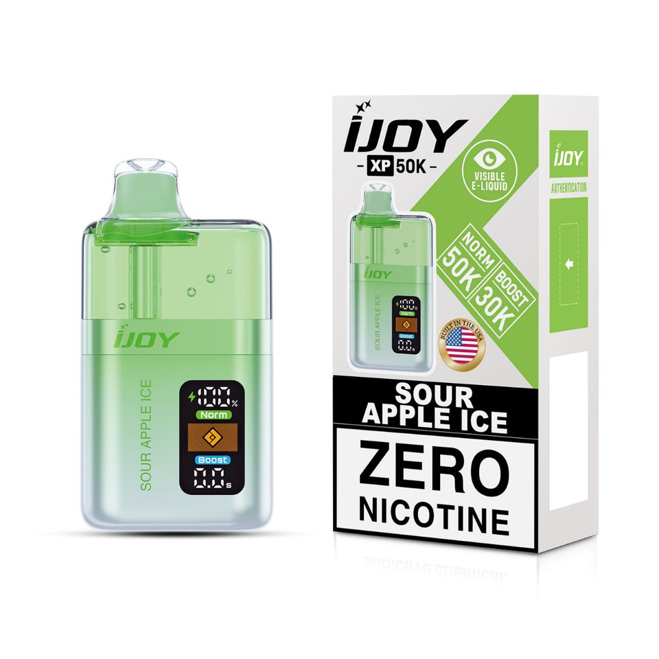 IJoy XP50000 Puff Zero Nicotine Disposable Sour Apple Ice