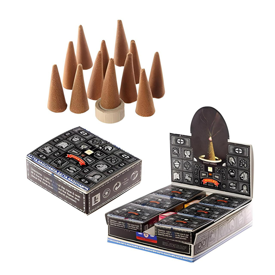 Satya Nag Champa Dhoop Cones Pack of 12-Super Hit