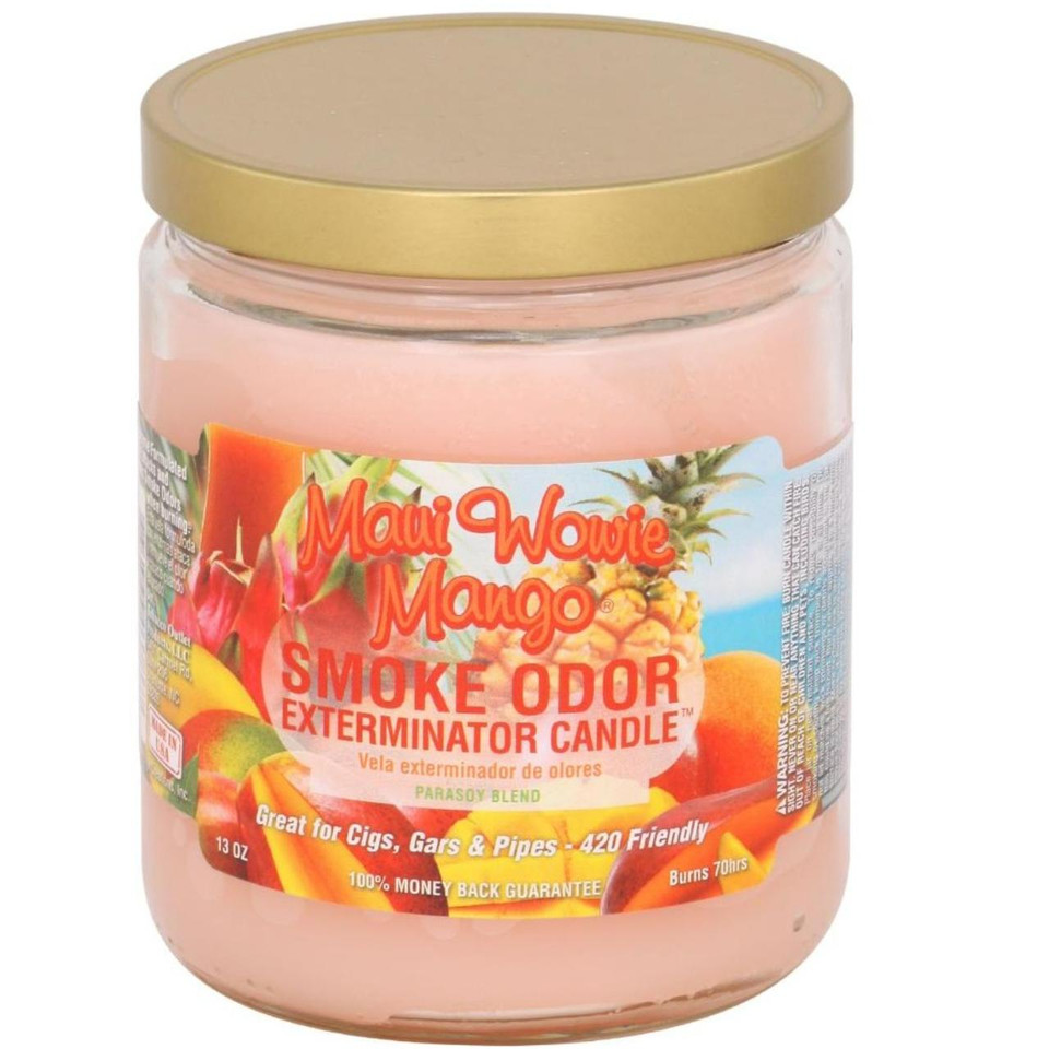 smoke odor 13oz candle Maui Wowie Mango