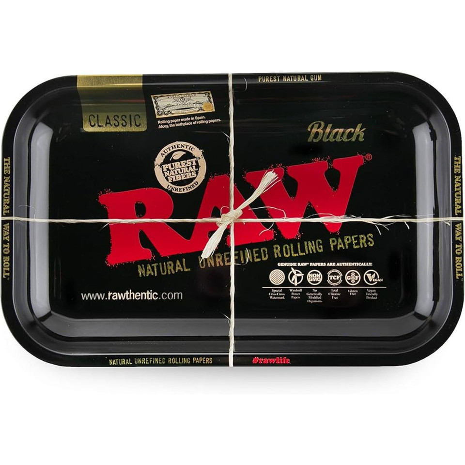 RAW Rolling Tray Medium Black