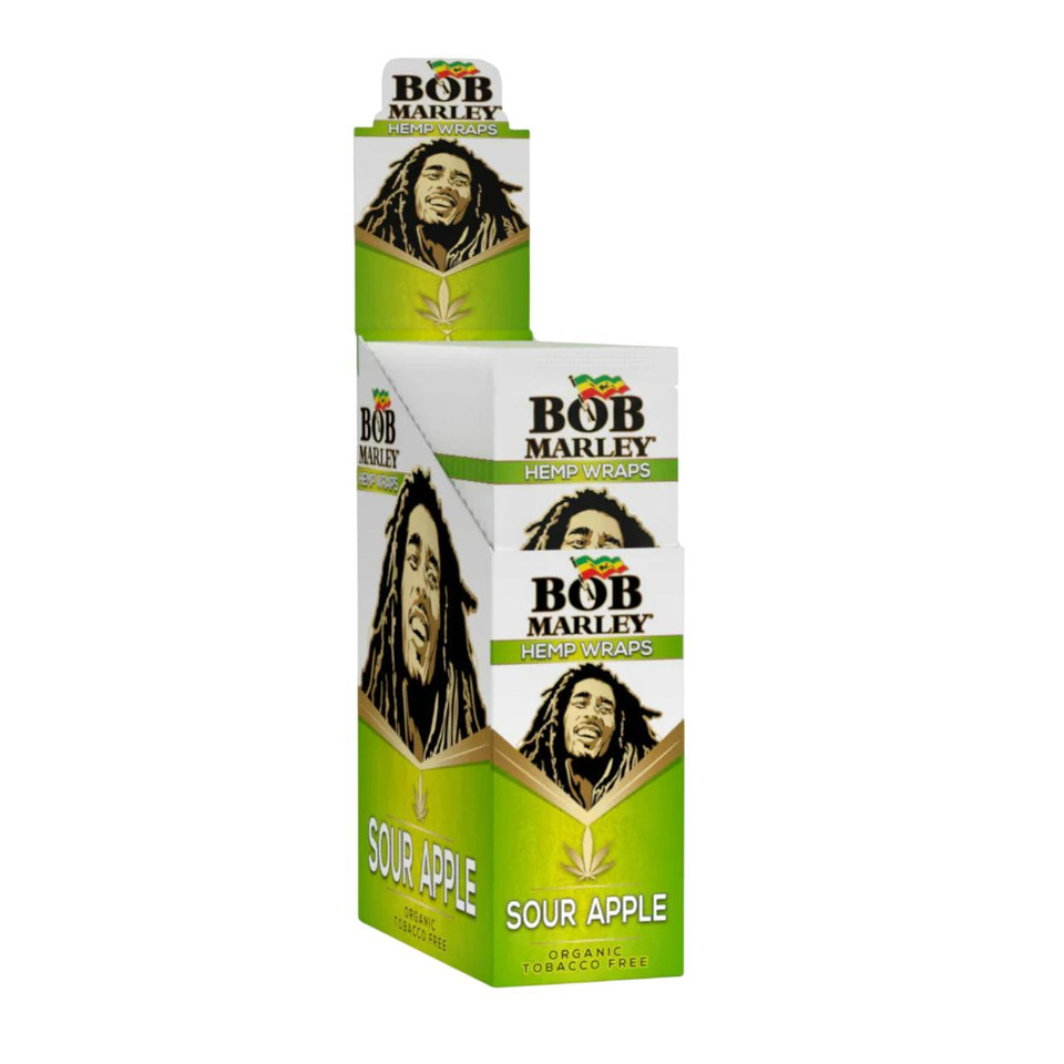 BOB MARLEY HEMP WRAPS -25CT SOUR APPLE