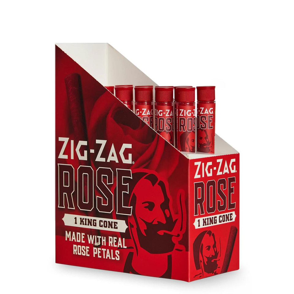 ZIG ZAG KING SIZE - ROSE CONES - 12PK - 1CT Open