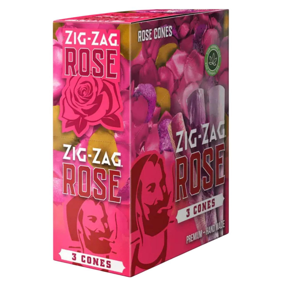 ZIG ZAG ROSE CONES - 8PK - 3COUNT