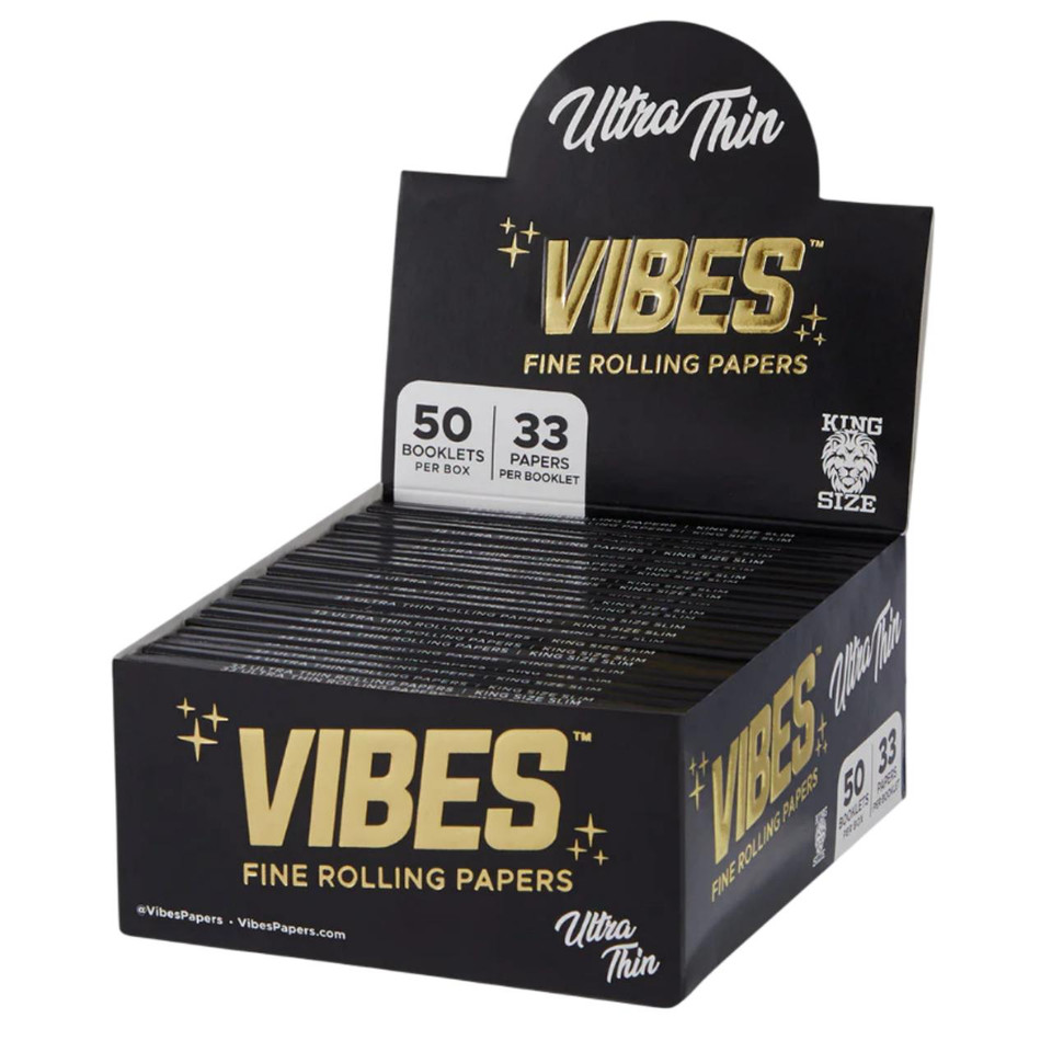 VIBES PAPERS 50P KING SIZE ULTRA THIN BLACK