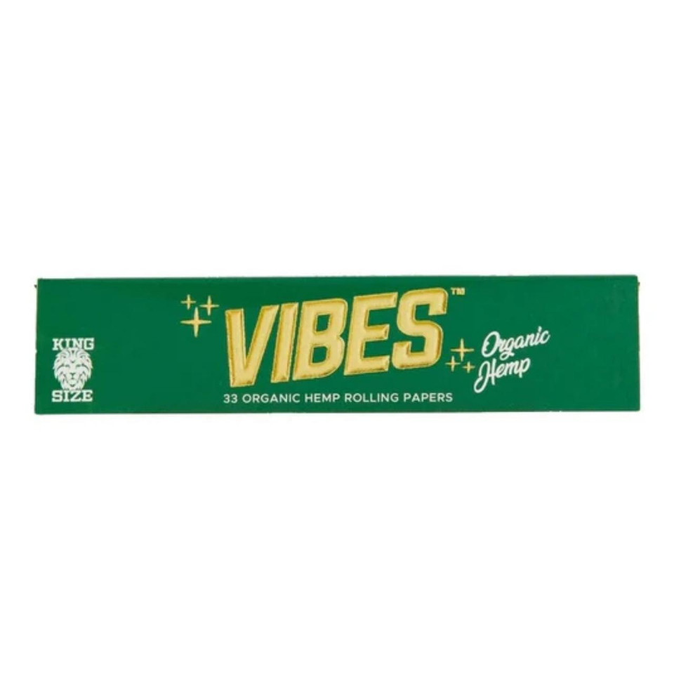 VIBES PAPERS 1PK-33CT KING SIZE ORGANIC GREEN