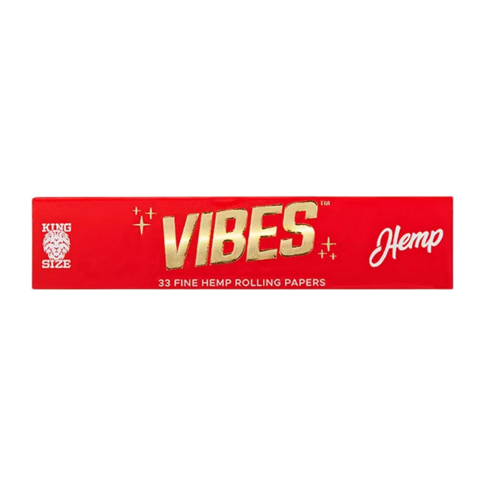 VIBES PAPERS 1PK-33CT KING SIZE HEMP RED