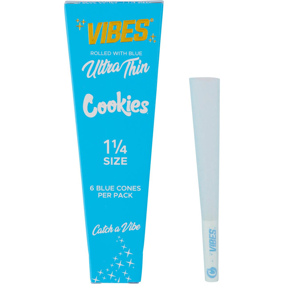VIBES X COOKIES 1-1/4 CONES 1PK-6CT ULTRA THIN