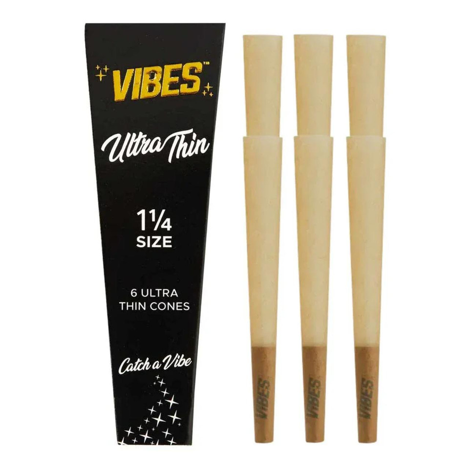VIBES CONES 1-14 1PK-6CT ULTRA THIN BLACK