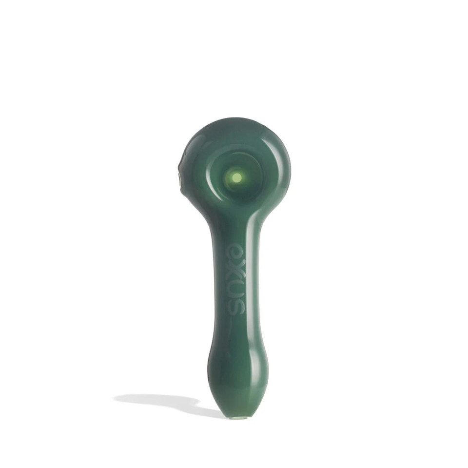 EXXUS CAVE - GLASS - HAND PIPE CLEAR GREEN