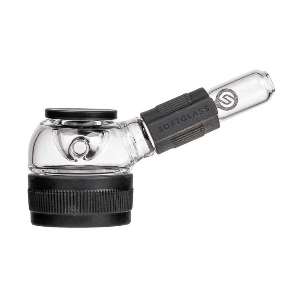 Soft Glass Core Hand Pipe-Onyx