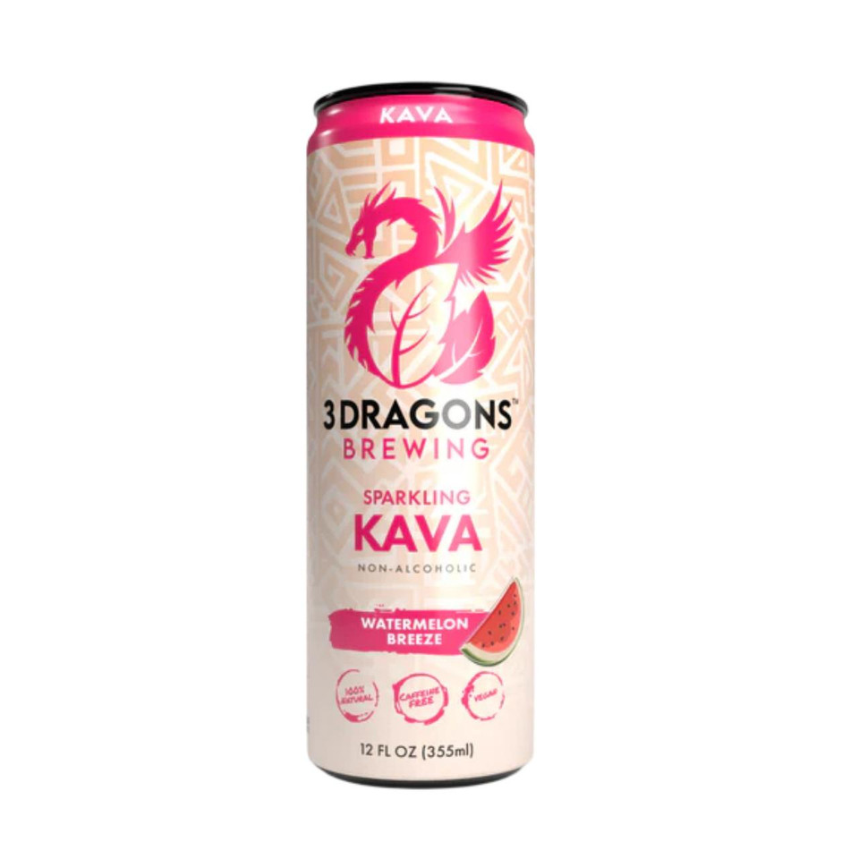 3 Dragons Brewing Sparkling Kava Soda Watermelon Breeze