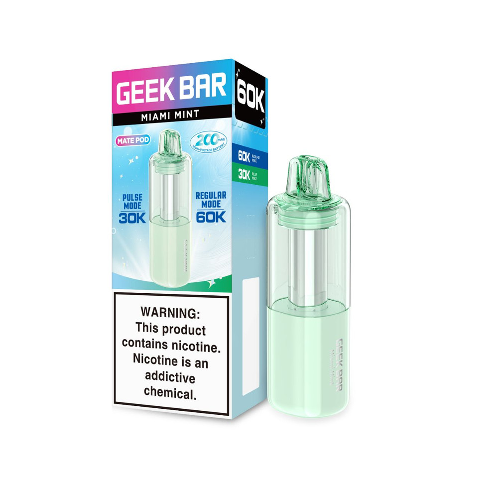 Geek Bar Mate 60K Puff Disposable Replacement Pod Cartridge-Miami Mint
