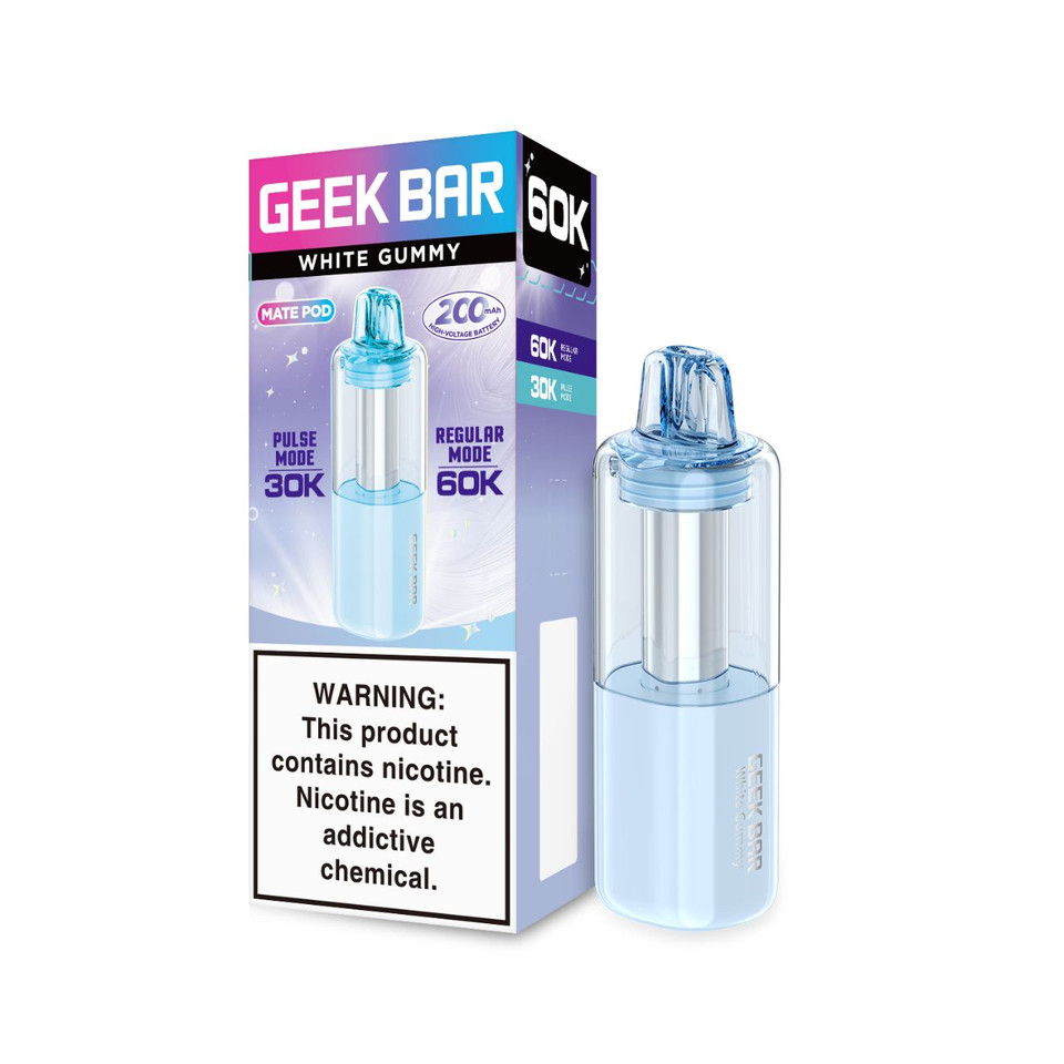 Geek Bar Mate 60K Puff Disposable Replacement Pod Cartridge-White Gummy