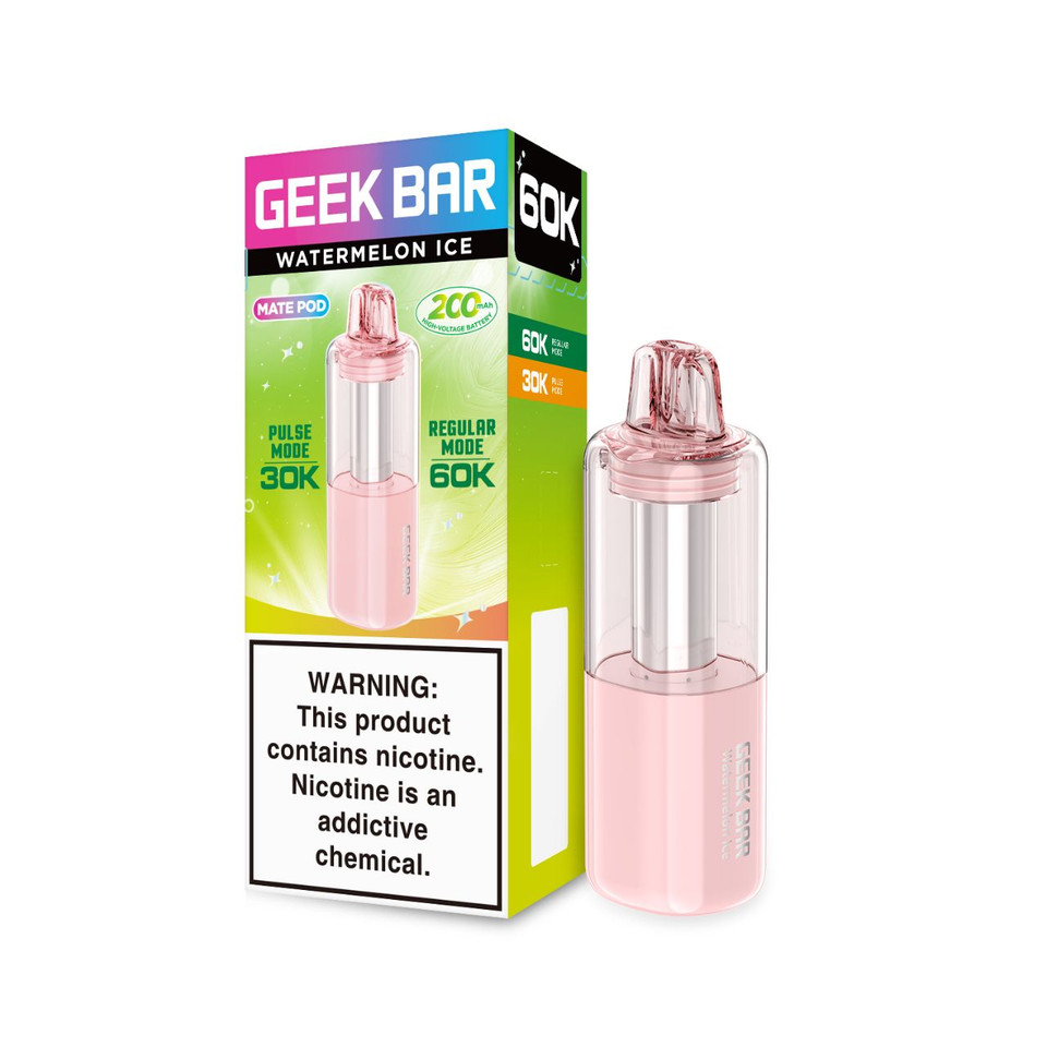 Geek Bar Mate 60K Puff Disposable Replacement Pod Cartridge-Watermelon Ice