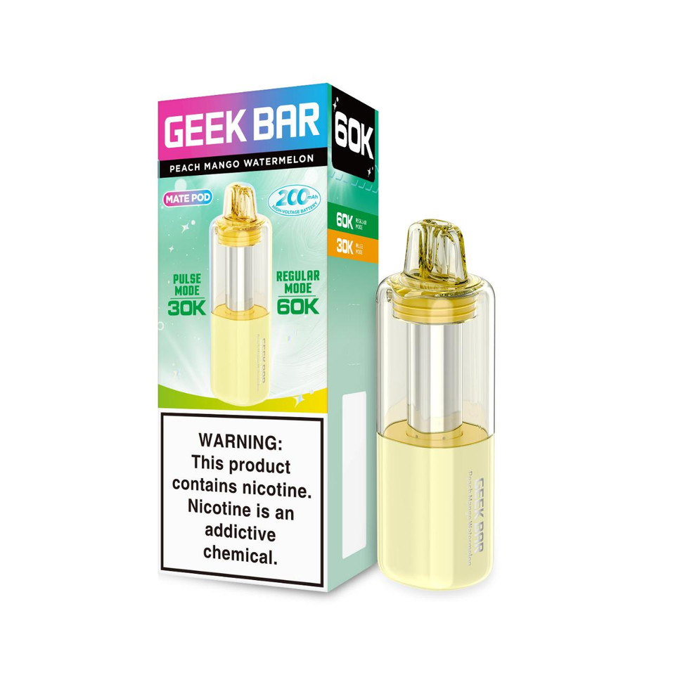 Geek Bar Mate 60K Puff Disposable Replacement Pod - 1PK Peach Mango Watermelon
