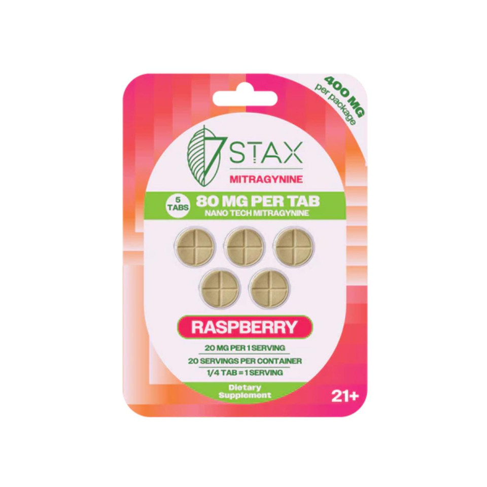 7Stax Nano Tech Mitragynine Tablets 400MG-5CT Raspberry