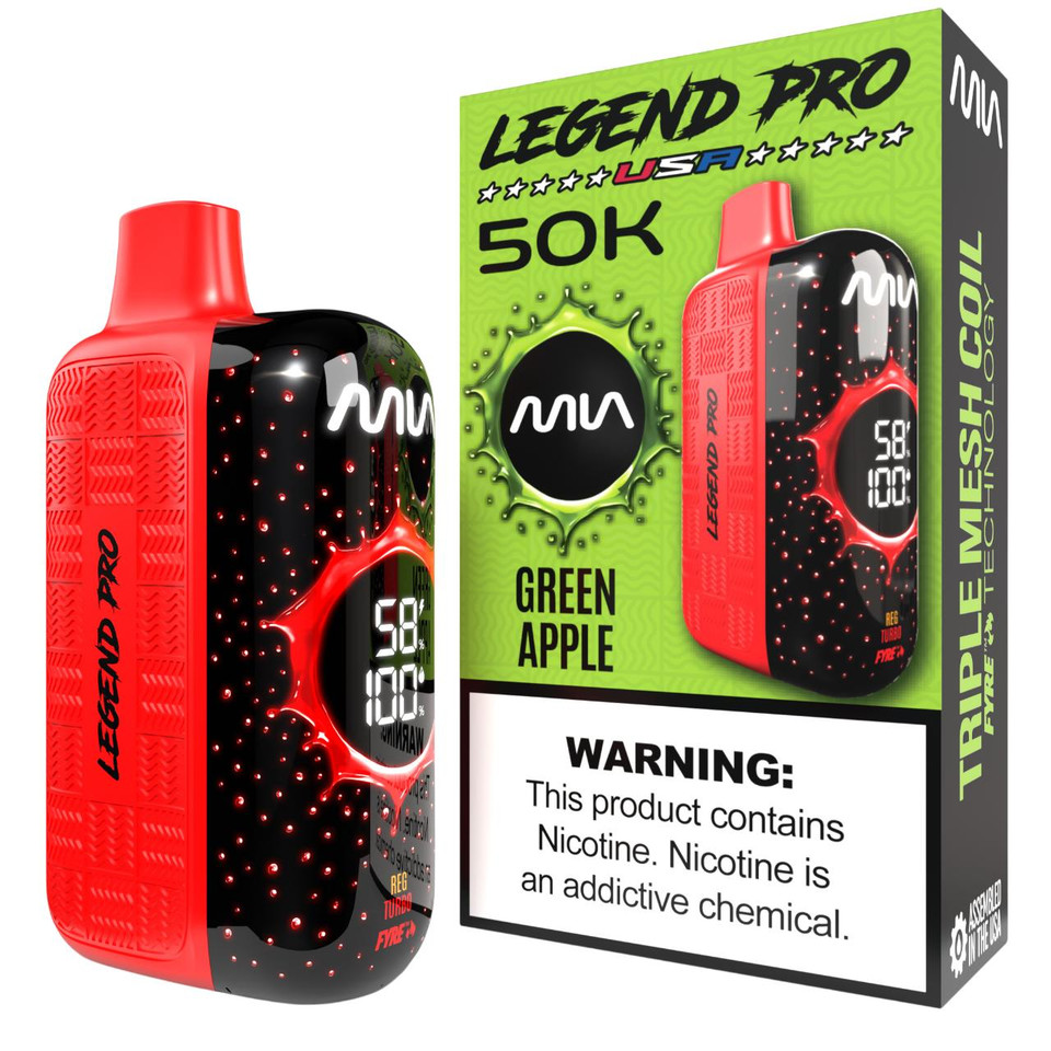 MIA Legend Pro 50K Puff Disposable GREEN APPLE