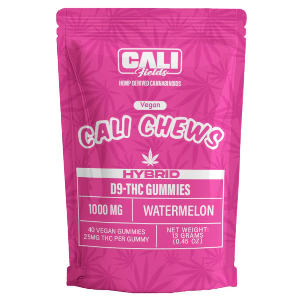 Cali Fields Vegan Cali Chew Gummies 1000MG-40CT Watermelon Hybrid
