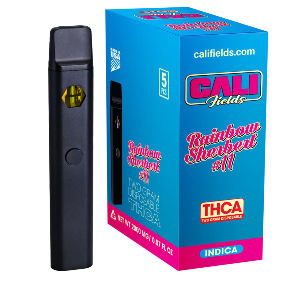 Cali Fields THCA Disposable 2G-RAINBOW SHERBET#11 INDICA