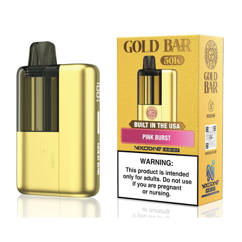 Gold Bar Max 50K Puff Disposable Kit Pink Burst