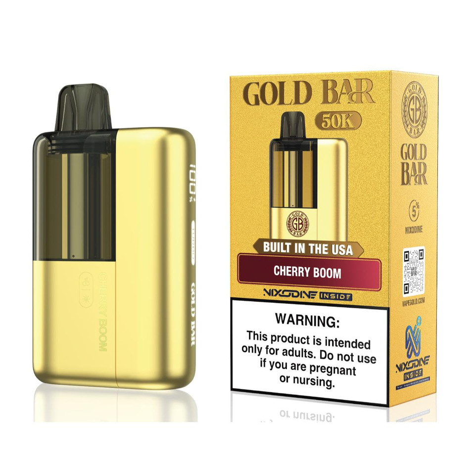 Gold Bar Max 50K Puff Disposable Kit Cherry Boom