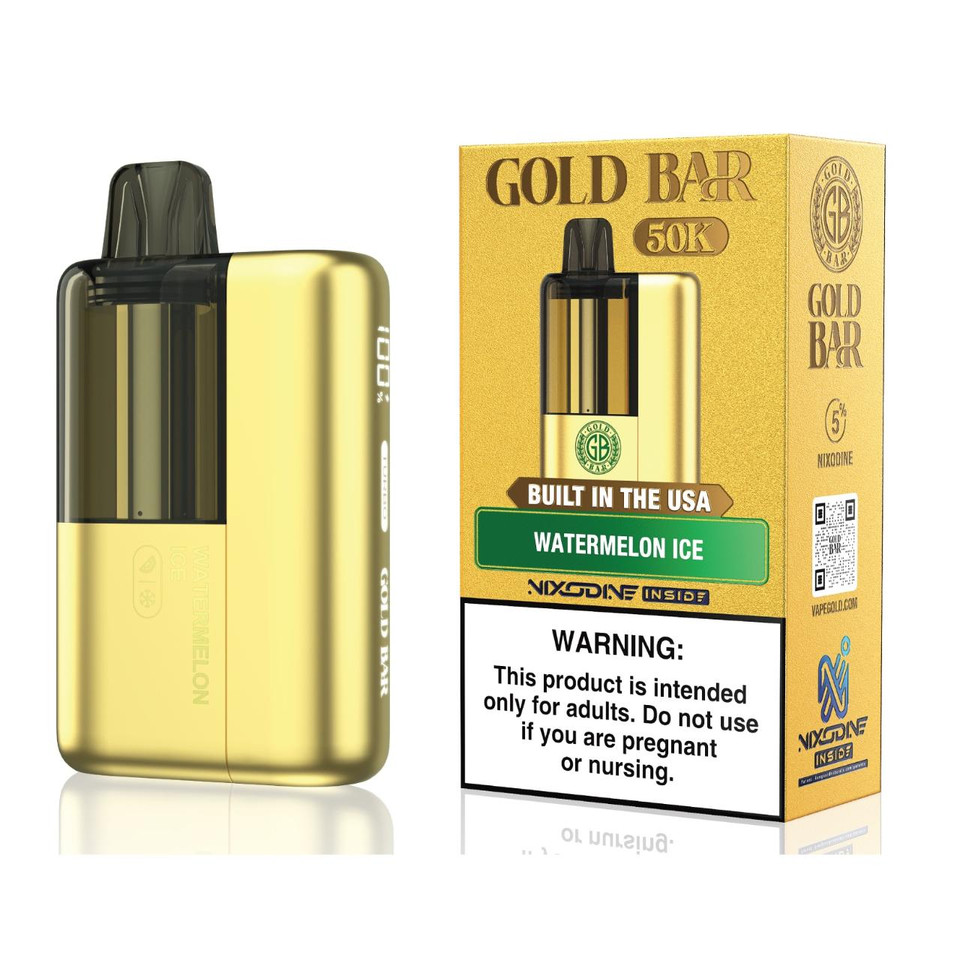 Gold Bar Max 50K Puff Disposable Kit `Watermelon Ice