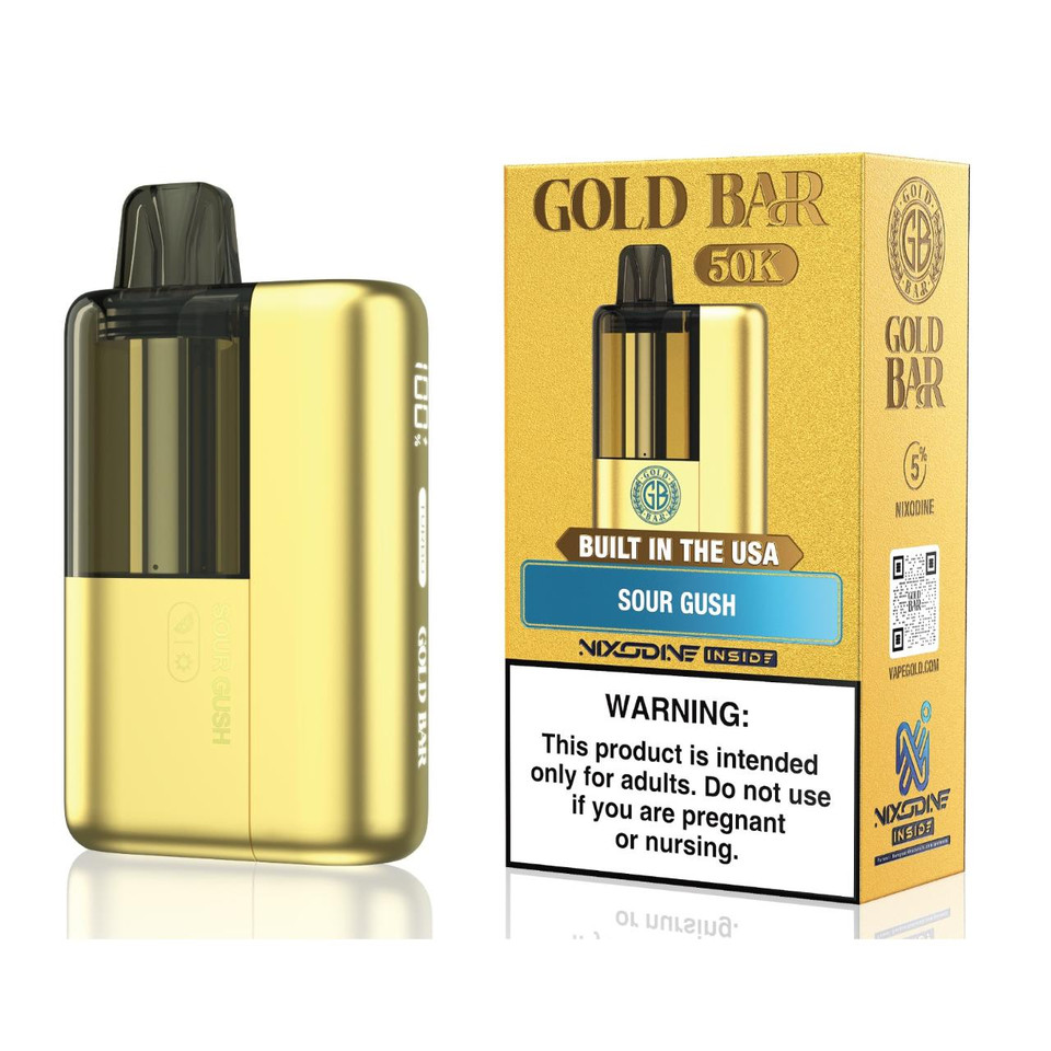 Gold Bar Max 50K Puff Disposable Kit Sour Gush