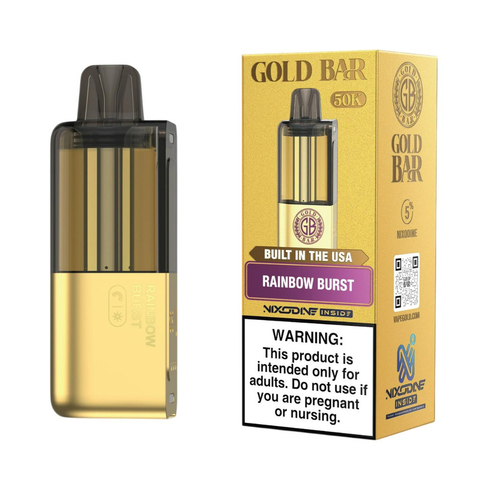 Gold Bar Max Nixodine 50K Puff Disposable Replacement Pod  - 1PK Rainbow Burst