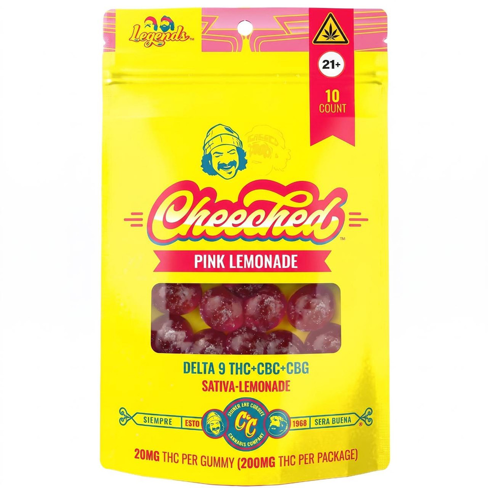 Cheech & Chong Legends Line 200mg 10ct Gummies 1pk Cheeched Pink Lemonade