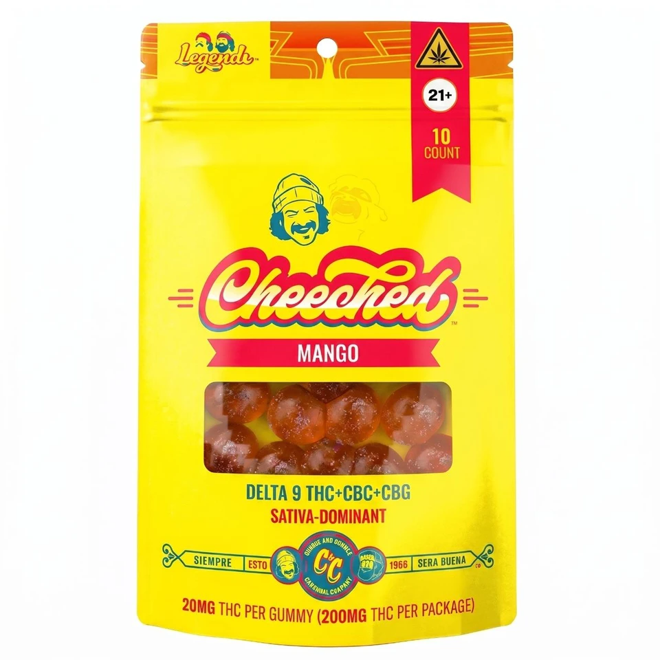 Cheech & Chong Legends Line 200mg 10ct Gummies 1pk Cheeched Mango