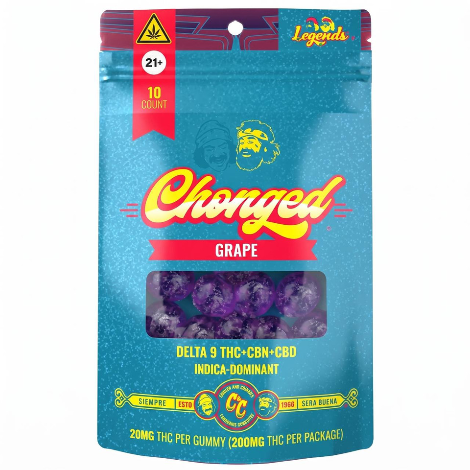 Cheech & Chong Legends Line 200mg 10ct Gummies 1pk Chonged Grape