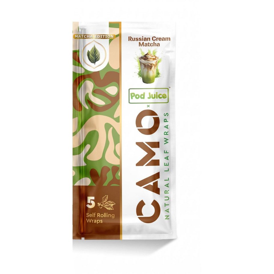Camo X Pod Wraps Classic 1PK- 5ct Matcha Edition Russian Cream