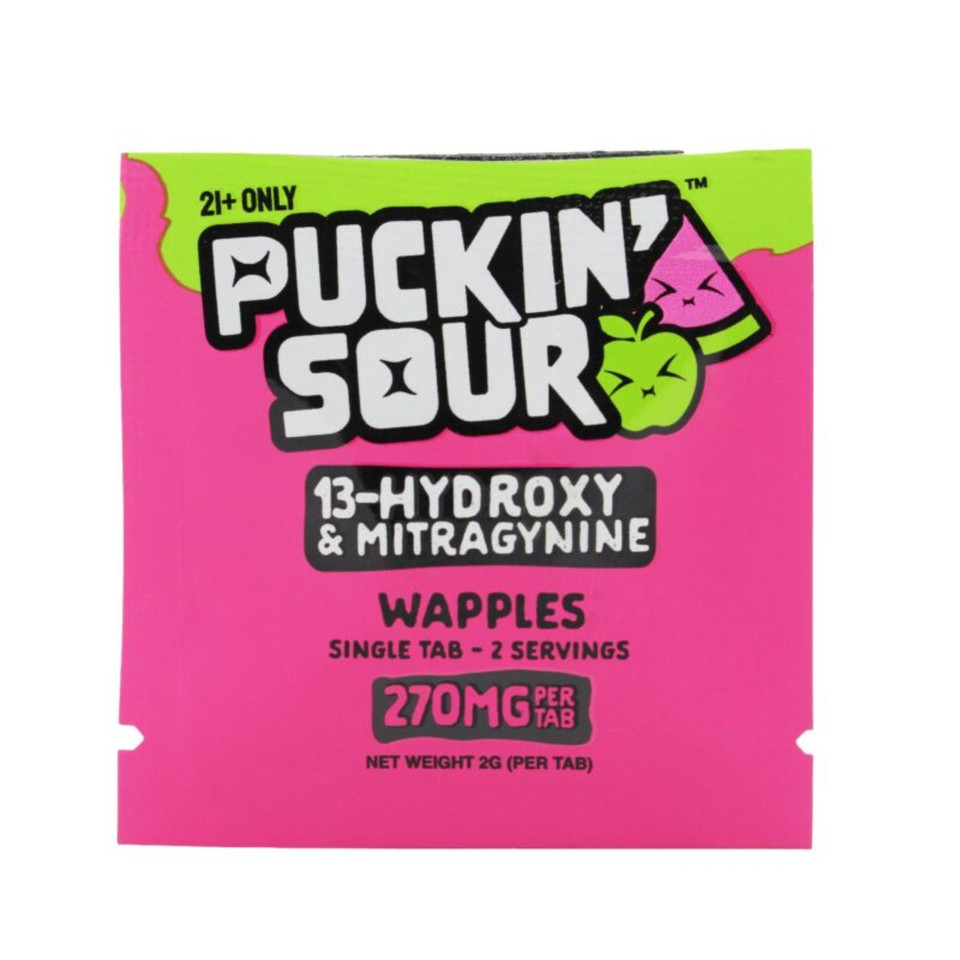 Puckin Sour Mitragynine+Hydroxy Tablets 270MG - 1CT Wapples