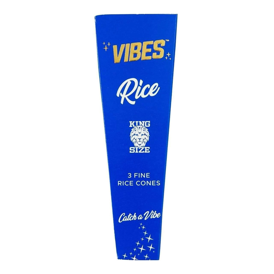 VIBES KING SIZE CONES 1PK-3CT RICE BLUE
