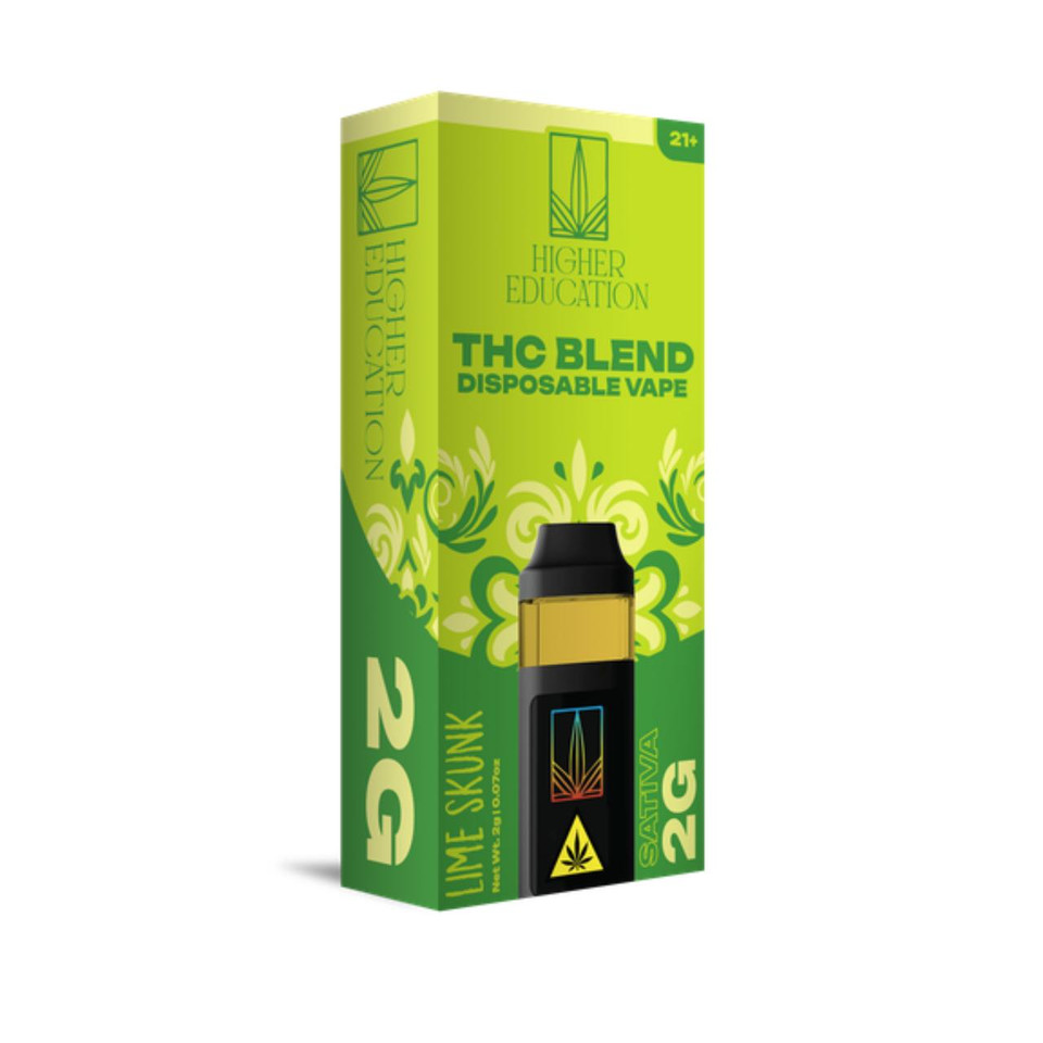 Higher Education THC Blend Disposable 2G Lime Shunk Sativa