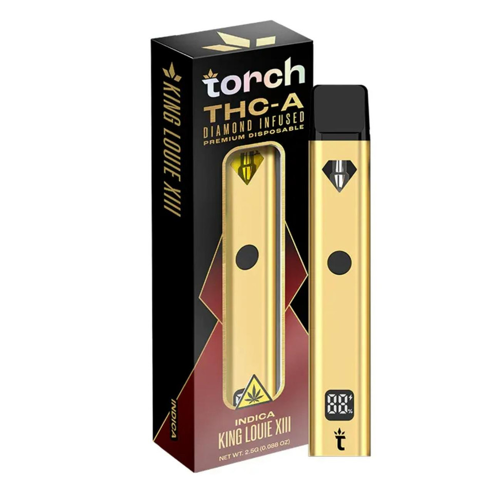 Torch THC-A Diamond Infused Premium Disposable 2.5G King Louis XIII Indica
